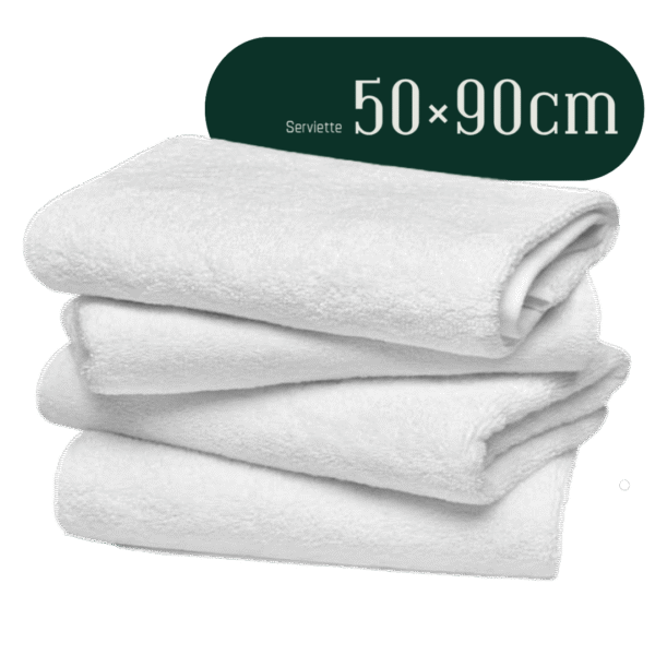 Serviette de main 50x90cm Rawi Linge — serviette hôtelière maroc pour Airbnb et hôtels
