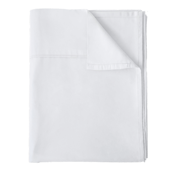Drap plat blanc Rawi Linge — linge hôtelier maroc pour Airbnb, riads et maisons d'hôtes