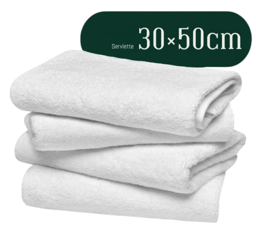Serviette de main 50x90cm Rawi Linge — serviette hôtelière maroc pour Airbnb et hôtels