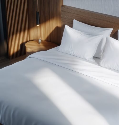 Chambre moderne avec un lit confortable